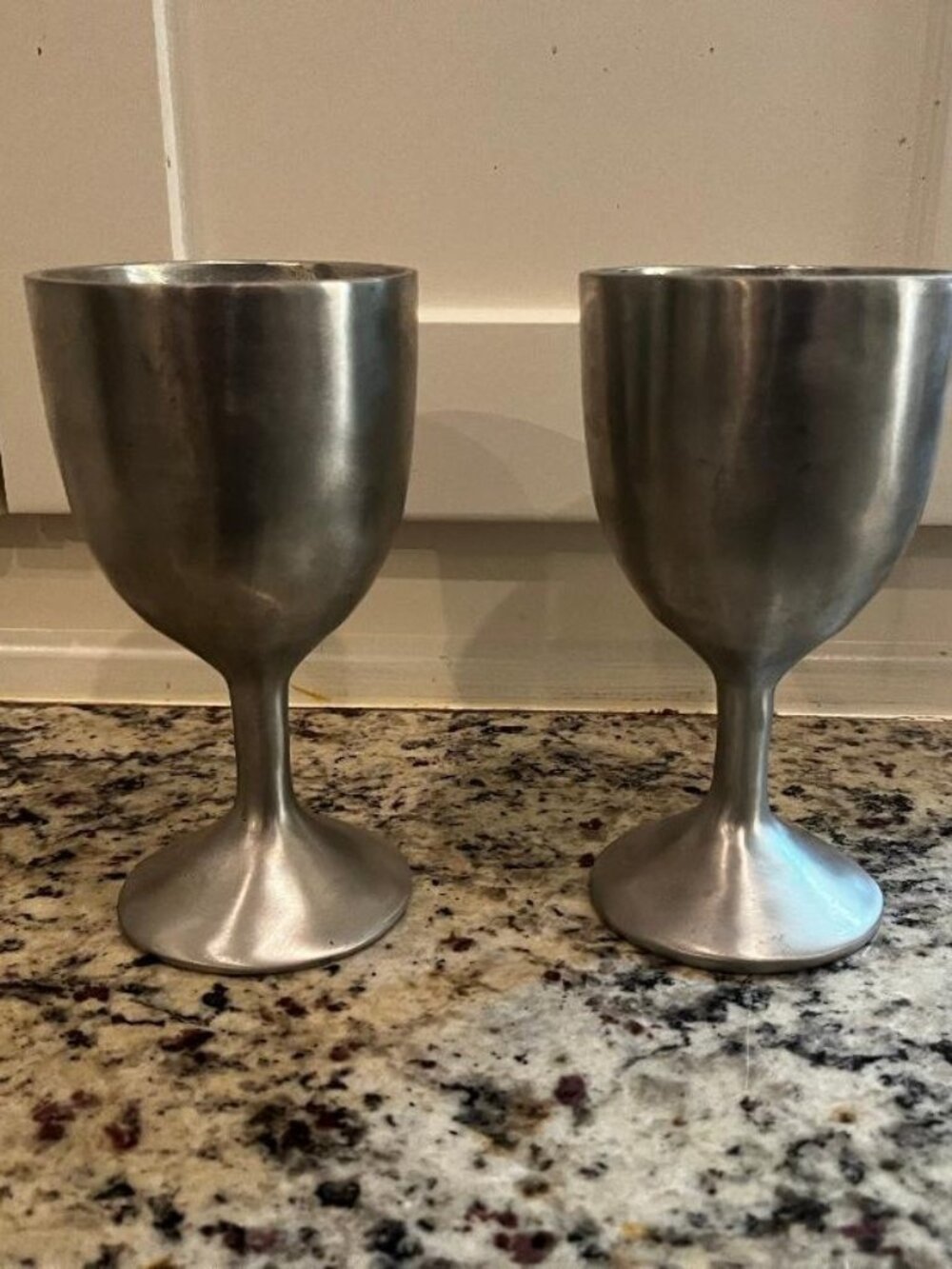 Lot of 2 Ballena Bay Pewtinium Pewter Wine Goblets